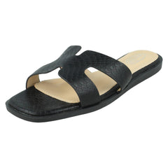 Ladies Spot On Croc Print Mules F00298