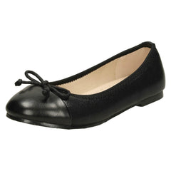 Girls Spot On Bow Detailed Ballerina Shoes