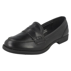 Girls Spot On Smart Loafer Style Flats