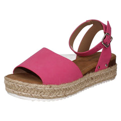 Ladies Savannah Wedge Mule Wide Fit Sandals F12039