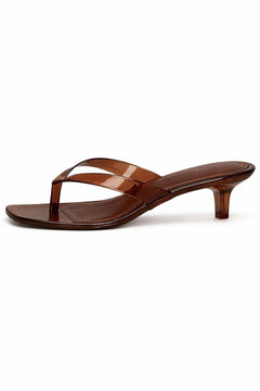 Ladies Spot On Toepost Heeled Sandals F00502