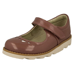 Girls Clarks  Heart Detailed Mary Jane Style Shoes Crown Jane