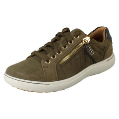 Ladies Clarks Leather Trainers Nalle Zen