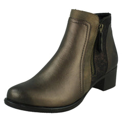 Ladies Remonte Dual Zip Ankle Boots R52172