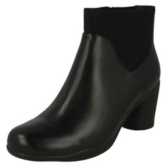 Ladies Clarks Smart Ankle Boots Un Rosa Mid