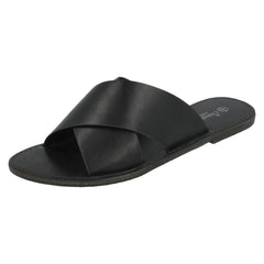 Ladies Savannah Flat X Strap Mules