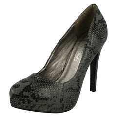 Ladies Spot On High Heel Platform Court Shoes