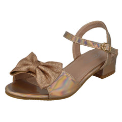 Girls Spot On Metallic Sandals H1108