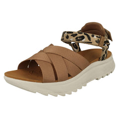 Ladies Clarks Strappy Detailed Platform Sandals DashLite Cross