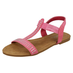 Girls Spot On Slip On Casual Sandals