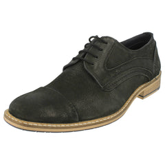 Mens Maverick Lace Up Shoe Stitched Panels and Toe Cap