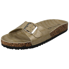 Ladies Spot On Open Toe Slip On Mule