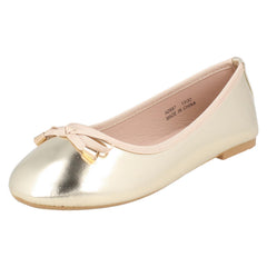 Girls Spot On Ballerina Flats H2687