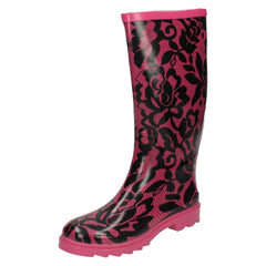 Ladies Spot On Casual Wellington Boots
