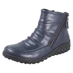 Ladies Rieker Zip Up Wide Fitting Boots 59585