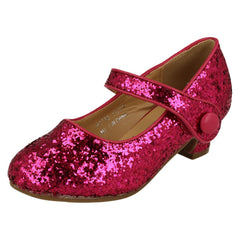 Girls Spot On kitten Heel Ankle Strap Party Shoes H3089
