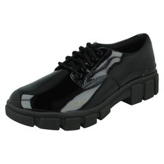 Girls Clarks Chunky Sole School Shoes Evyn Lace Y