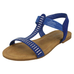 Girls Spot On Slip On Casual Sandals