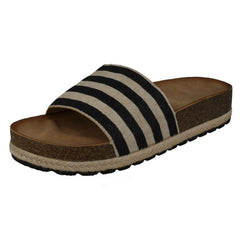 Ladies Savannah Stripy Mule Sandals