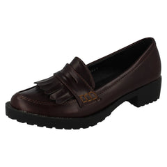 Girls Spot On Formal Loafer Flat