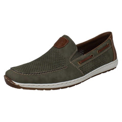 Mens Rieker Cut Out Detailed Summer Slip On Shoes 08866