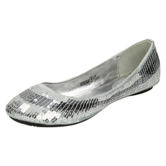 Girls Cutie Flat Slip On Sequin Ballerina Shoes
