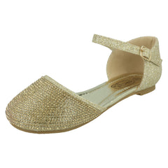 Girls Spot On Glittery Shoes H2617