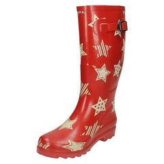 Ladies Spot On Star Print Wellington Boots