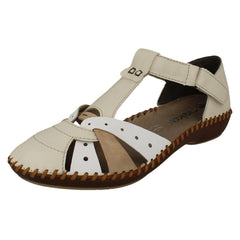 Ladies Rieker T-Bar Cut Out Detailed Antistress Shoes M1655