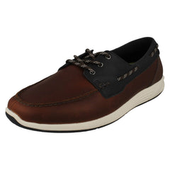 Mens Clarks Innovative Rock Soled Lace Up Deck Shoes ATL Sail Go
