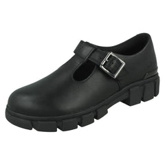 Girls Clarks Chunky Sole T-Bar School Shoes Evyn Bar K