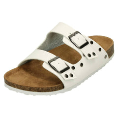 Ladies Down To Earth Double Buckle Strap Sandals