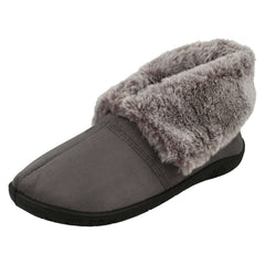 Ladies Padders Faux Fur Cuffed Slippers Esme