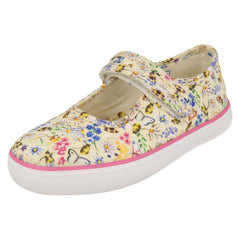 Girls Startrite Summer Canvas Shoes Blossom Bees