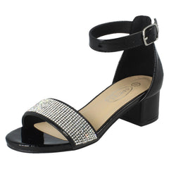 Girls Spot On Formal Heeled Sandals H1126