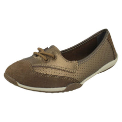 Ladies Down To Earth Flat Comfort Ballerinas