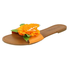 Ladies Spot On Flower Detail Sandals