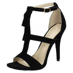 Ladies Anne Michelle Heeled Sandals With Ankle Buckle