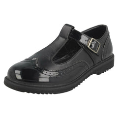 Girls Cool For School T-Bar Brogue School Shoes