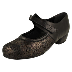 Ladies Easy B Court Shoes With Removable Footbed And Strap Constance