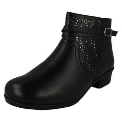 Ladies DB Shoes 2V Dual Fitting Ankle Boots Sky