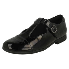 Girls Clarks Laser Detailed T-Bar Shoes Scala Spirit K