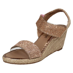 Ladies Savannah Wedge Glitter Sandals F12035