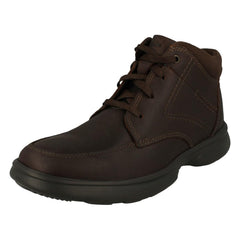Mens Clarks Ortholite Featured Lace Up Ankle Boots Bradley Mid