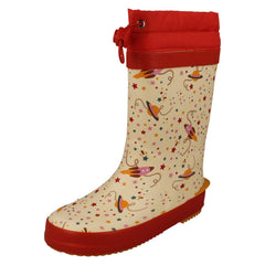 Childrens Clarks Creature Detailed Toggle Top Wellington Boots Tarri Race