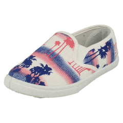 Girls Spot On Slip On Casual Pumps