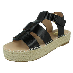 Ladies Down to Earth Gladiator Platform Espadrille with Ankle Strap F12084