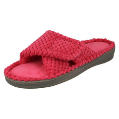 Ladies Padders Cross Detailed Adjustable Mule Slippers Flo