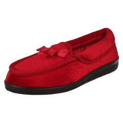 Ladies Four Seasons Full Slippers with Bow Detail