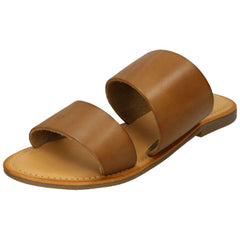 Ladies Leather Collection Double Strap Mules F00234